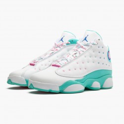 Air Jordan 13 Retro "Aurora Grün" Damen Weiß/Soar/Aurora-Grün-Digita 439358 100 AJ13 Jordan Sneakers