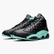 Air Jordan 13 Retro Island Grün Herren Schwarz/Island Grün/Metallic Si 414571 030 AJ13 Jordan Sneakers