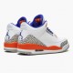 Air Jordan 3 Retro Knicks Herren/Damen 136064 148 Weiß/Old Royal University Ora AJ3 Jordan Sneakers