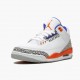 Air Jordan 3 Retro Knicks Herren/Damen 136064 148 Weiß/Old Royal University Ora AJ3 Jordan Sneakers