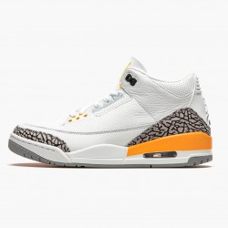 Air Jordan 3 Retro "Laser Orange" Herren/Damen CK9246 108 Weiß/Laser Orange-Cement Grau AJ3 Jordan Sneakers