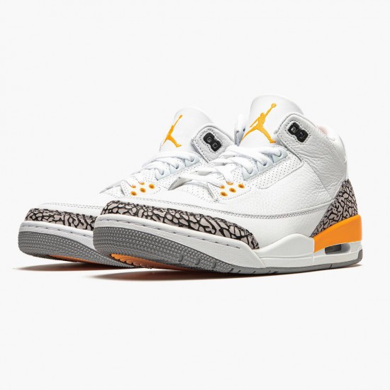 Air Jordan 3 Retro Laser Orange Herren/Damen CK9246 108 Weiß/Laser Orange-Cement Grau AJ3 Jordan Sneakers