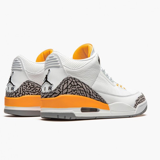 Air Jordan 3 Retro Laser Orange Herren/Damen CK9246 108 Weiß/Laser Orange-Cement Grau AJ3 Jordan Sneakers