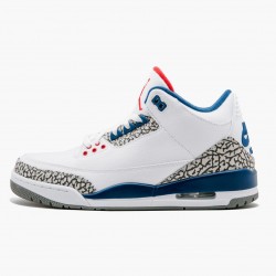 Air Jordan 3 Retro OG "True Blau" Herren 854262 106 Weiß/Fire Rot-True Blau AJ3 Jordan Sneakers