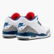 Air Jordan 3 Retro OG True Blau Herren 854262 106 Weiß/Fire Rot-True Blau AJ3 Jordan Sneakers