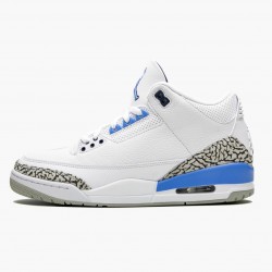 Air Jordan 3 Retro "UNC" Herren/Damen CT8532 104 Weiß/Valor Blau-Tech Grau AJ3 Jordan Sneakers