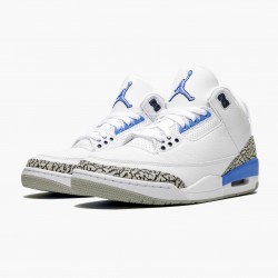 Air Jordan 3 Retro "UNC" Herren/Damen CT8532 104 Weiß/Valor Blau-Tech Grau AJ3 Jordan Sneakers