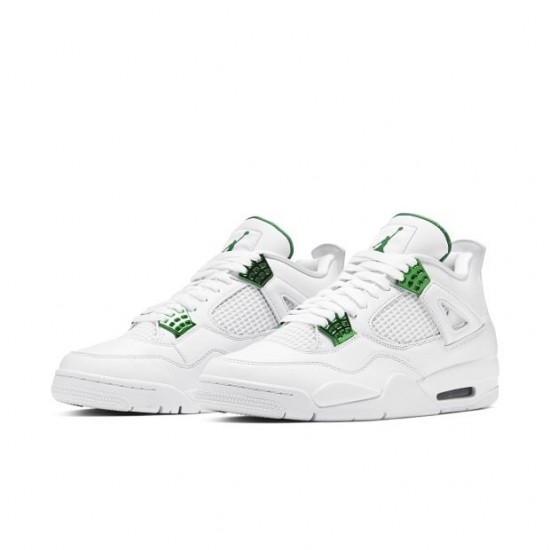 Air Jordan 4 Retro Metallic Grün Herren/Damen CT8527 113 Weiß/Metallic Silber-Pine Gre AJ4 Jordan Sneakers