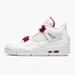 Air Jordan 4 Retro "Metallic Rot" Herren/Damen CT8527 112 Weiß/Metallic Silber-Univers AJ4 Jordan Sneakers