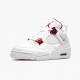 Air Jordan 4 Retro Metallic Rot Herren/Damen CT8527 112 Weiß/Metallic Silber-Univers AJ4 Jordan Sneakers