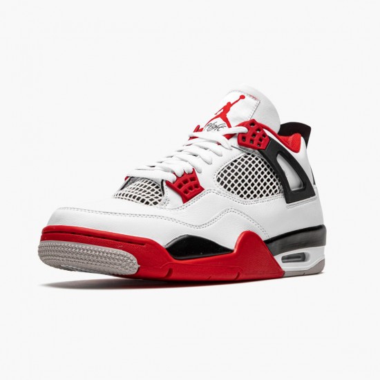 Air Jordan 4 Retro OG Fire Rot 2020 Herren Jordan Sneakers Weiß/Fire Rot-Schwarz-Tech Grau DC7770 160