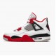 Air Jordan 4 Retro OG GS Fire Rot 2020 Herren Jordan Sneakers 408452 160 Weiß/Fire Rot-Schwarz-Tech Grau