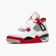 Air Jordan 4 Retro OG GS Fire Rot 2020 Herren Jordan Sneakers 408452 160 Weiß/Fire Rot-Schwarz-Tech Grau