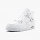 Air Jordan 4 Retro Pure Money Herren/Damen 308497 100 Weiß/Metallic Silber AJ4 Jordan Sneakers