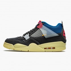 Air Jordan 4 Retro "Union Off Noir" Herren/Damen DC9533 001 Off Noir/Brigade Blau-Dark Smo AJ4 Jordan Sneakers