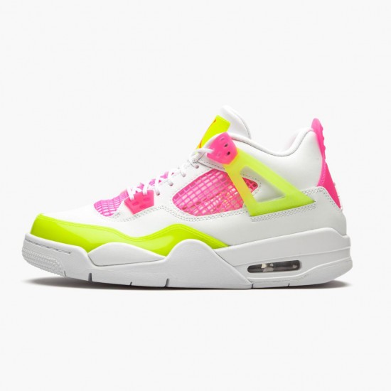 Air Jordan 4 Retro Weiß Lemon Rosa Herren/Damen CV7808 100 Weiß/Lemon Venom/Rosa Blast AJ4 Jordan Sneakers