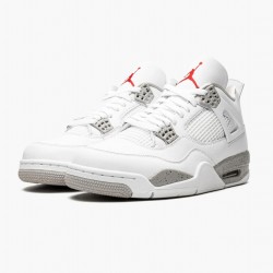 Air Jordan 4 Retro "Weiß Oreo" Herren AJ4 Weiß Grau Sneakers CT8527 100