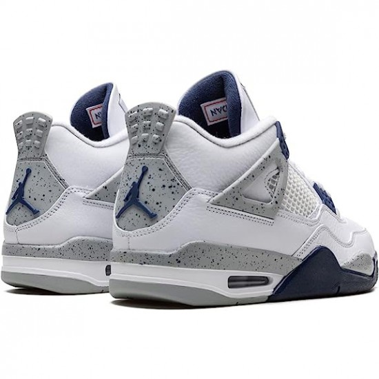 Air Jordan 4 Midnight Navy Weiß Midnight Navy Light Smoke Grau-Fire Rot DH6927-140