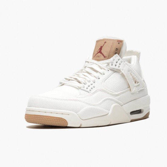 Levis x Air Jordan 4 Denim Herren AO2571 100 Weiß AJ4 Jordan Sneakers