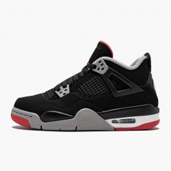 Air Jordan 4 Retro "Bred" 2019 Release Schwarz/Cement Grau-Summit Weiß AJ4 Sneakers 308497 060