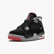 Air Jordan 4 Retro Bred 2019 Release Schwarz/Cement Grau-Summit Weiß AJ4 Sneakers 308497 060