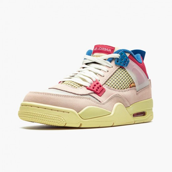 Union LA x Air Jordan 4 Retro Off Noir Herren/Damen Jordan Sneakers Guava Ice/Light Bone-Brigade B DC9533 800