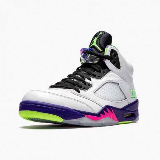 Air Jordan 5 Retro Alternate Bel-Air Herren/Damen Weiß Rosa-Ghost Grün DB3335 100