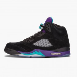 Air Jordan 5 Retro "Schwarz Grape" Herren/Damen Schwarz/New Emerald-Grape Ice 136027 007 AJ5 Jordan Sneakers