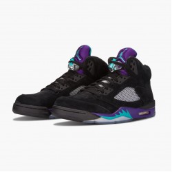 Air Jordan 5 Retro "Schwarz Grape" Herren/Damen Schwarz/New Emerald-Grape Ice 136027 007 AJ5 Jordan Sneakers