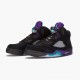 Air Jordan 5 Retro Schwarz Grape Herren/Damen Schwarz/New Emerald-Grape Ice 136027 007 AJ5 Jordan Sneakers