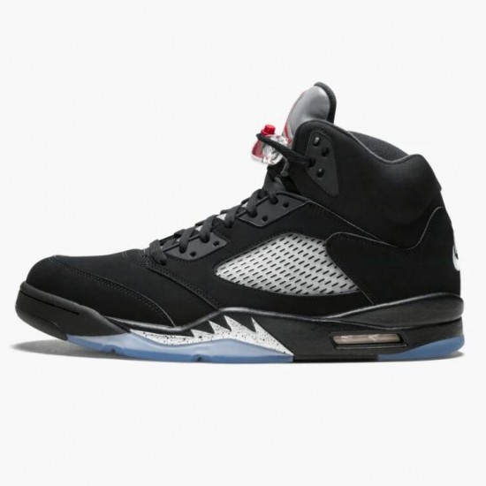 Air Jordan 5 Retro Schwarz Metallic Herren/Damen Schwarz/Metallic Silber 845035 003