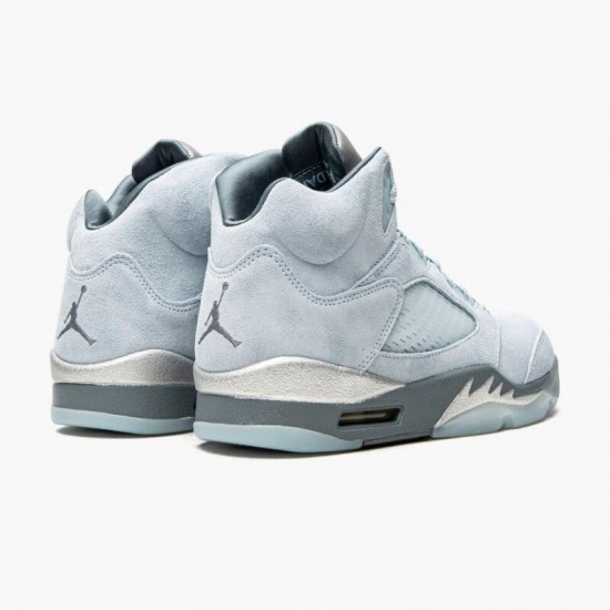 Air Jordan 5 Retro Blaubird Herren/Damen With Silber Weiß DD9336 400