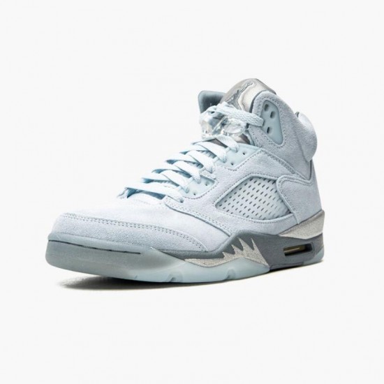 Air Jordan 5 Retro Blaubird Herren/Damen With Silber Weiß DD9336 400