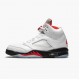 Air Jordan 5 Retro Fire Rot Silber Tongue Herren True Weiß/Fire Rot-Schwarz DA1911 102 AJ5 Jordan Sneakers