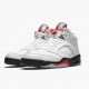 Air Jordan 5 Retro Fire Rot Silber Tongue Herren True Weiß/Fire Rot-Schwarz DA1911 102 AJ5 Jordan Sneakers