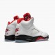 Air Jordan 5 Retro Fire Rot Silber Tongue Herren True Weiß/Fire Rot-Schwarz DA1911 102 AJ5 Jordan Sneakers