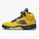 Air Jordan 5 Retro Michigan (2019) Herren/Damen Amarillo/College Navy CQ9541 704