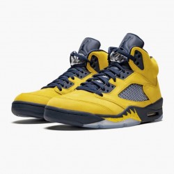 Air Jordan 5 Retro Michigan (2019) Herren/Damen Amarillo/College Navy CQ9541 704