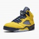 Air Jordan 5 Retro Michigan (2019) Herren/Damen Amarillo/College Navy CQ9541 704