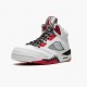 Air Jordan 5 Retro Quai 54 2021 Herren/Damen Weiß/University Rot-Schwarz DJ7903 106