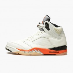 Air Jordan 5 Retro "Shattered Backboard" Herren/Damen Sail Orange Schwarz DC1060 100