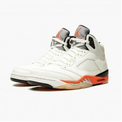 Air Jordan 5 Retro "Shattered Backboard" Herren/Damen Sail Orange Schwarz DC1060 100