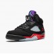 Air Jordan 5 Retro Top 3 Herren Schwarz/Fire Rot-Grape Ice-New E CZ1786 001 AJ5 Jordan Sneakers