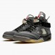 OFF-WHITE x Air Jordan 5 Retro SP Muslin Schwarz/Muslin-Fire Rot CT8480 001 AJ5 Sneakers