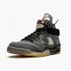 OFF-WHITE x Air Jordan 5 Retro SP Muslin Schwarz/Muslin-Fire Rot CT8480 001 AJ5 Sneakers