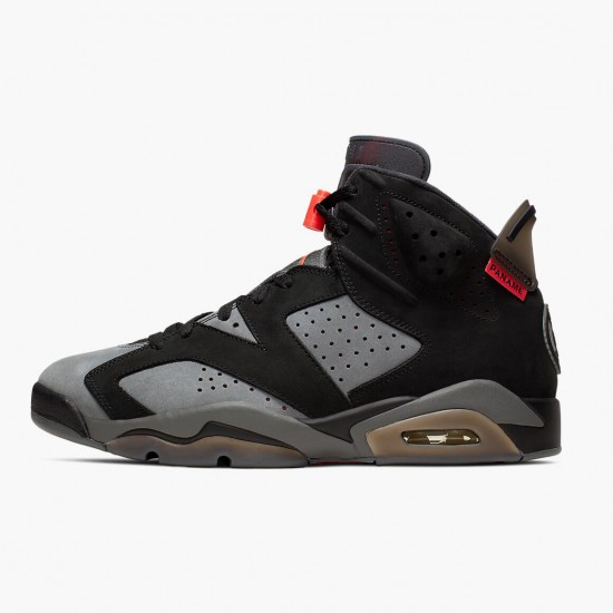 Air Jordan 6 Retro PSG Paris Saint-Germain Herren/Damen CK1229 001 Iron Grau/Infrared 23-Schwarz AJ6 Schwarz Jordan Sneakers