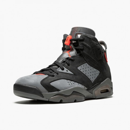 Air Jordan 6 Retro PSG Paris Saint-Germain Herren/Damen CK1229 001 Iron Grau/Infrared 23-Schwarz AJ6 Schwarz Jordan Sneakers