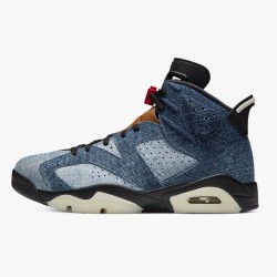 Air Jordan 6 Retro"Washed Denim" Herren/Damen CT5350-401 Schwarz-Sail/Varsity Rot AJ6 Schwarz Jordan Sneakers