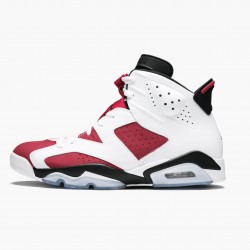 Air Jordan Retro 6 "Carmine" Herren/Damen 384664 160 Weiß/Carmine-Schwarz AJ6 Schwarz Jordan Sneakers