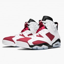 Air Jordan Retro 6 "Carmine" Herren/Damen 384664 160 Weiß/Carmine-Schwarz AJ6 Schwarz Jordan Sneakers